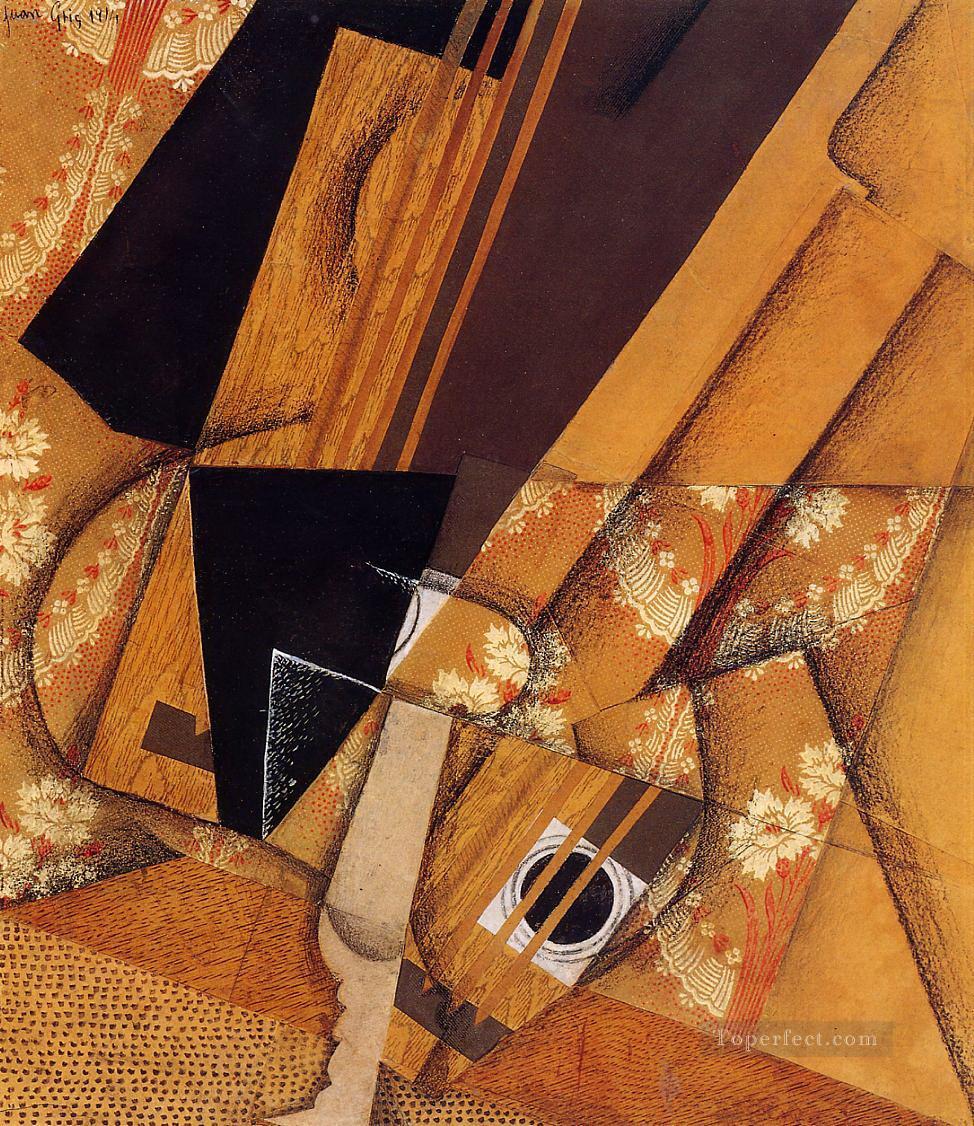 guitar and glass 1914 Juan Gris Oil Paintings